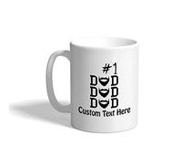 Travel Mug Father's Day Dad #1 Dad B Porcelain Mugs Love's Day 330ml | Ceramic Mug Colorful Porcelain Mug for Kitchen Birthdays Mulled Drinks