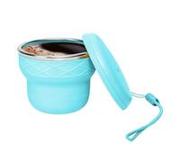 Travel Mug Foldable - Camping Drinking Vessel 200 ml, Silicone Outdoor Cup Stainless Steel Frame Reliable Drink Readiness Luggage Optimisation Mobility Support Leisure Comfort Application Uses, K