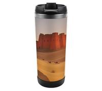 Travel Mug Sea Ancient Castles Coffee Cup Reusable Insulated Tumbler with Lid Travel Coffee Mug Stainless Steel Insulated Coffee Tumbler for Coffee Tea and Drinks