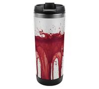 Travel Mug Sea Blood Splash Coffee Cup Reusable Insulated Tumbler with Lid Travel Coffee Mug Stainless Steel Insulated Coffee Tumbler for Coffee Tea and Drinks