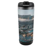 Travel Mug Sea Cape Town City View Coffee Cup Reusable Insulated Tumbler with Lid Travel Coffee Mug Stainless Steel Insulated Coffee Tumbler for Coffee Tea and Drinks