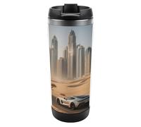 Travel Mug Sea City Skyline Coffee Cup Reusable Insulated Tumbler with Lid Travel Coffee Mug Stainless Steel Insulated Coffee Tumbler for Coffee Tea and Drinks