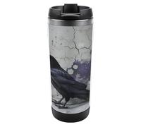Travel Mug Sea Crow on The Ground Coffee Cup Reusable Insulated Tumbler with Lid Travel Coffee Mug Stainless Steel Insulated Coffee Tumbler for Coffee Tea and Drinks