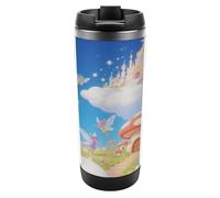 Travel Mug Sea Elf Kingdom Coffee Cup Reusable Insulated Tumbler with Lid Travel Coffee Mug Stainless Steel Insulated Coffee Tumbler for Coffee Tea and Drinks