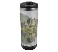 Travel Mug Sea Highland Lakes and Castles Coffee Cup Reusable Insulated Tumbler with Lid Travel Coffee Mug Stainless Steel Insulated Coffee Tumbler for Coffee Tea and Drinks