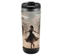 Travel Mug Sea Lonely Dancer Coffee Cup Reusable Insulated Tumbler with Lid Travel Coffee Mug Stainless Steel Insulated Coffee Tumbler for Coffee Tea and Drinks