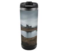 Travel Mug Sea Scottish Highlands Wilderness Coffee Cup Reusable Insulated Tumbler with Lid Travel Coffee Mug Stainless Steel Insulated Coffee Tumbler for Coffee Tea and Drinks