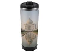 Travel Mug Sea Taj Mahal Gardens Coffee Cup Reusable Insulated Tumbler with Lid Travel Coffee Mug Stainless Steel Insulated Coffee Tumbler for Coffee Tea and Drinks