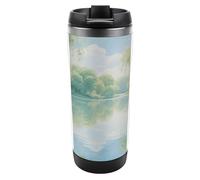 Travel Mug Sea The Rugged Lake Coffee Cup Reusable Insulated Tumbler with Lid Travel Coffee Mug Stainless Steel Insulated Coffee Tumbler for Coffee Tea and Drinks