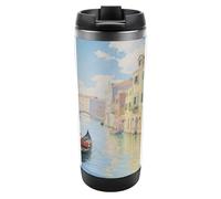 Travel Mug Sea Venice Water City Scenery Coffee Cup Reusable Insulated Tumbler with Lid Travel Coffee Mug Stainless Steel Insulated Coffee Tumbler for Coffee Tea and Drinks