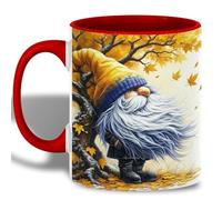 Travel Mug Windy Autumn Gnome Fall Flow Beard Coffee Mug Hot Cocoa 330ML | Porcelain Mugs Large Drinking Cup for Women Love's day Tea