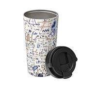 Travel Mug with Lid & Handle Physics Formulas On Note Paper Thermal Mug Women Vacuum Office Cups, for Outdoor, Hot & Cold Drinks, Water, 17Oz