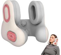 Travel Neck Pillow with Bluetooth Headset,Noise Cancel Heat Vibration Massage | Neck Support,Ergonomic Design Traveling Music Pillows for Home, Flight, Car