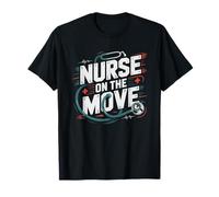Travel Nurse Heartbeat Map Move Traveling EKG T-Shirt