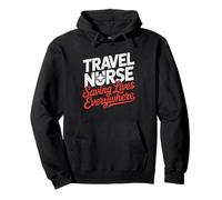 Travel Nurse Saving Lives Everywhere Pride Traveling Agency Pullover Hoodie
