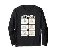 Travel Obsessed Things I Do in My Spare Time Vacation Long Sleeve T-Shirt