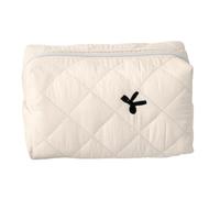 Travel Organizer - Portable Makeup Bag, Visually Appealing Decorative Bow Element, Secure Zippered Closure for Item Containment, Cute Storage Solution, Ideal for Cosmetics Accessories
