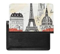 Travel Paris Passport Cover Protector Rfid Blocking Passport Holder Id Card Holder Secure Travel Wallet Organizer for Passport Tickets Credit Cards, style, One Size