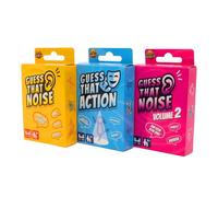 Travel Party Game Bundle - Guess That Noise 1 & 2 + Guess That Action - Fun Group Games for Families, Friends & Parties - 2-15 Players - Age 8+