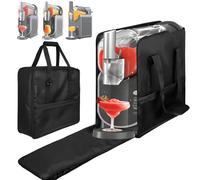 Travel Party Tote for Ninja Slushi Machine Carrying Bag, Large Slushie Travel Bag with Handle, Frozen Drink Maker Storage Bag for Ninja FS300 /FS299/INOVIVA Slushie Carry Case (Side Opening, Black)