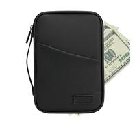Travel Passport Holder - Waterproof PU Wallet, Secure Travel Accessory with Large Capacity, Multiple Compartments for Cards and Cash, Durable Material Construction | for Trains Cars