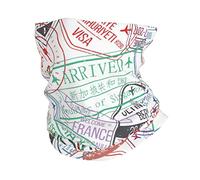 Travel Passport Stamps Printed Multi-Functional Sports Headband Casual Stretch Seamless Sweatband mask Headband Neck Headdress Magic Scarf Headband dust Protection Sun Wind