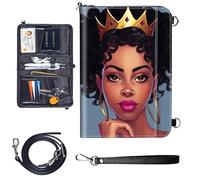 Travel Passport Wallet Passport,Family Passport Holder - Large Travel Passport Wallet Holder for Family Men Women, RFID Blocking,Lightweight Portable with Zipper Pocket, Women Black Queen, Travel