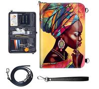 Travel Passport Wallet Passport,Family Passport Holder - Large Travel Passport Wallet Holder for Family Men Women, RFID Blocking,Lightweight Portable with Zipper Pocket, Black Woman Queen-999, Travel