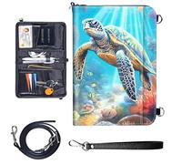 Travel Passport Wallet Passport,Family Passport Holder - Large Travel Passport Wallet Holder for Family Men Women, RFID Blocking,Lightweight Portable with Zipper Pocket, Cute Penguin