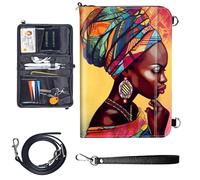 Travel Passport Wallet Passport,Family Passport Holder - Large Travel Passport Wallet Holder for Family Men Women, RFID Blocking,Lightweight Portable with Zipper Pocket, Black Woman Queen