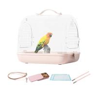 Travel Pet Carrier, Transparent bird Bag, Standing Perch Carrier, Lightweight and Portable Design Breathable and Comfortable Standing Perch Included for Bird Guinea Pig Squirrel