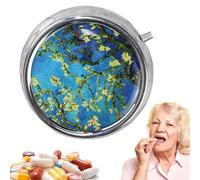 Travel Pill Box,3 Compartments Portable Pill Container - Fish Oil Container for Long Road Trips Car Commutes Hotel Stays College Gym Business Travel