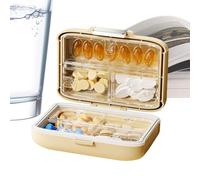 Travel Pill Box, Airtight, Large Capacity, 7 Compartments, Travel Pill Storage Container, for Bag, Backpack, Purse, Home, Office, Commuting and Daily Trips on the Go