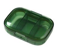 Travel Pill Box Clear Portable 3 Compartment Mini Pill Organizer Daily Dispenser - Separate Morning Noon Night Medication Case | Compact Transparent Pills Container For Supplements | Aesthetic Small P