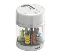 Travel Pill Box, Compact Medicine Container - 7 Compartments Compact Organizer with Pill Cutter for Camping Hiking Outdoor and Family Friends Storage