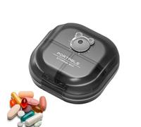 Travel Pill Box - Daily Travel Pill Box with 6 Compartments | Portable Travel Pill Dispenser | Pill Monitoring Storage Organizer | Container