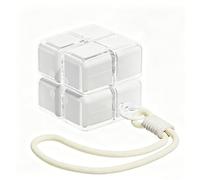 Travel Pill Box Organizer,Portable 7-Day Sealed Medicine Storage Box Pill Splitter,8 Grids Small Jewelry & Accessories Oorganizer with Lanyard,White