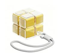 Travel Pill Box Organizer,Portable 7-Day Sealed Medicine Storage Box Pill Splitter,8 Grids Small Jewelry & Accessories Oorganizer with Lanyard,Yellow