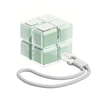 Travel Pill Box Organizer,Portable 7-Day Sealed Medicine Storage Box Pill Splitter,8 Grids Small Jewelry & Accessories Oorganizer with Lanyard,Green