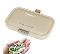Travel Pill Box - Pill Box | Containers | Portable Pharmacy Box | Strongly Lockable with 7 Independent Doses | Small Portable Dispenser with S Band