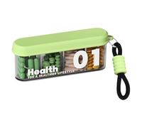 Travel Pill Box, Pill Dispenser Storage Box, Multi-Compartment Medicine Box for Daily Use, Work, Travel, Camping