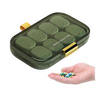 Travel Pill Box - Pocket Pill Box with Strong Sealing 7 Independent Cases | Portable Small Pill Dispenser with Silicone Lanyard for Pills, Cod Liver Oil, Fish Oil, Supplements