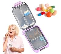 Travel Pill Box - Portable Medicine Container | Reusable Odour Resistant Pill Dispenser for Family Camping Everyday Holiday Travel