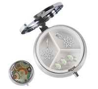 Travel Pill Box - Portable Pill Organizer for and Fish Oil, Compact Medicine Storage Case for Business School College Hotel Long Road Travels Daily Car, Commute Convenience, Multicolor