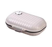 Travel Pill Box - Seven Chamber Container, Slim Organiser Grid, Pocket Size Keeper, Holder of Fish Oil Tablet, Mobile Schedule Dispenser Station, Precision Management
