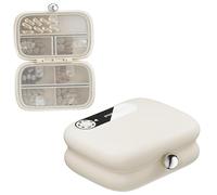 Travel Pill Box, Small 7-Compartment Portable Medicine Case, Weekly Daily Medication Holder Box with Moisture-Proof Seal, Compact Pill Container for Home Office