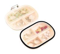 Travel Pill Box Small - Portable Round Case 7, High-performance, Stylish, Compartments Moisture Proof, Organizer Hold Fish Oil | Multipurpose Outdoor Indoor Utility Lightweight Modern