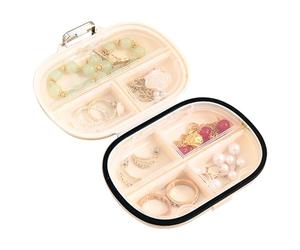 Travel Pill Box Small - Portable Round Case 7, High-performance, Stylish, Compartments Moisture Proof, Organizer Hold Fish Oil | Multipurpose Outdoor Indoor Utility Lightweight Modern