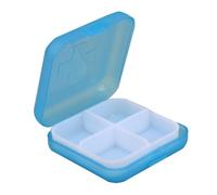 Travel Pill Box - Travel Pill Box 6 x 6 x 2 cm, Portable Case for Travel Medicines or Compartments, Pocket Ring Case with Closure