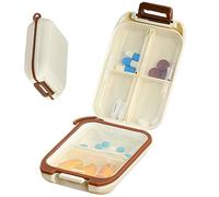 Travel Pill Case | Daily Medicine Container | Compact Waterproof Pill Organizer for Daily, Work, Trip, Family, Camping